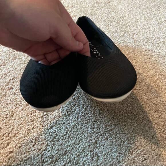 Sole Society Rounded Point Toe Ballet Flats in Black Women's Size 6.5 Easy On - Picture 5 of 9
